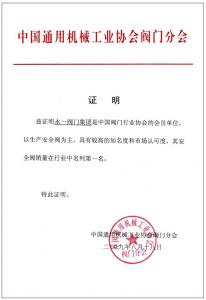 009年全國安全閥銷量******名
